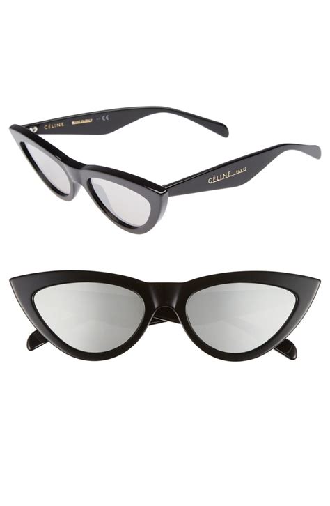 celine oval cat eye|Celine 56mm cat eye sunglasses.